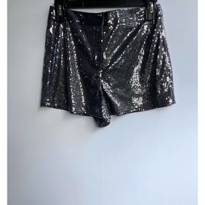 TopShop Slate Gray Sequin Shorts Sz 2